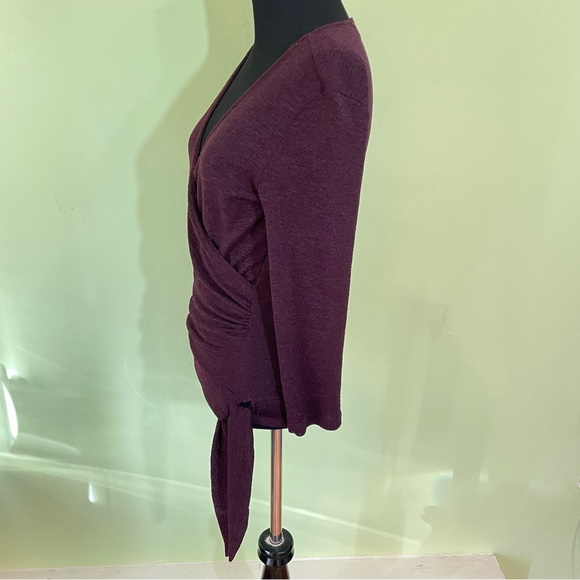 VINTAGE Y2K AMY BYER MAROON WRAP SIDE TIE TOP SIZE LARGE - Picture 3 of 9